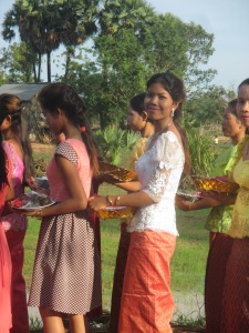 My sister, Pee, in a wedding procession